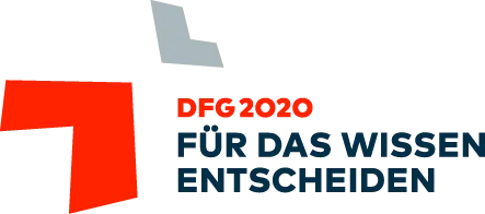 [Translate to English:] DFG-Logo 2020 "Für das Wissen entscheiden"
