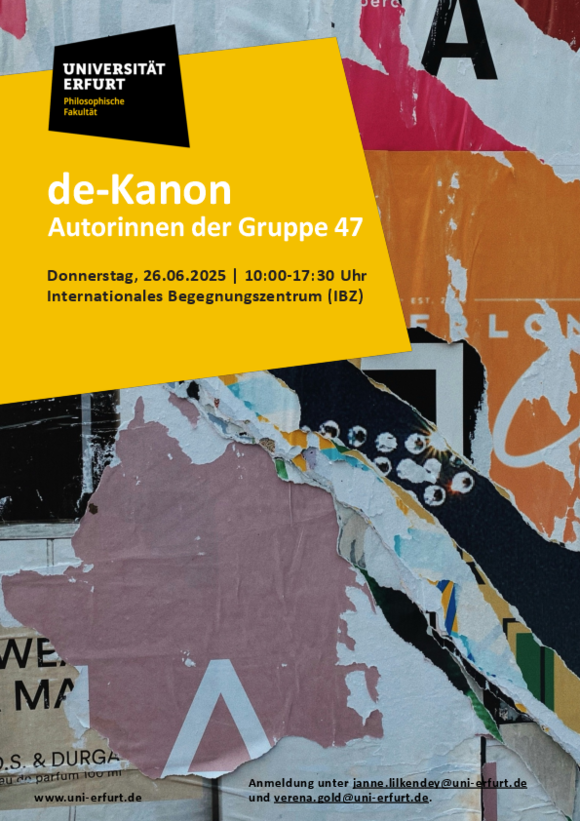 Plakat zum Lektüre Workshop des Nachwuchskollegs im SoSe 25