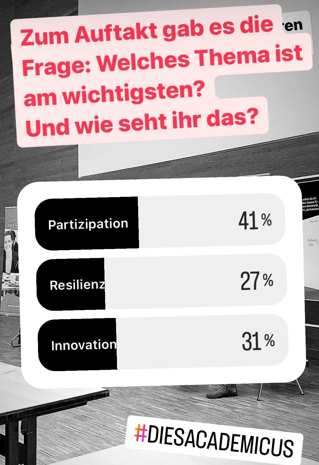 Instagram survey screenshot