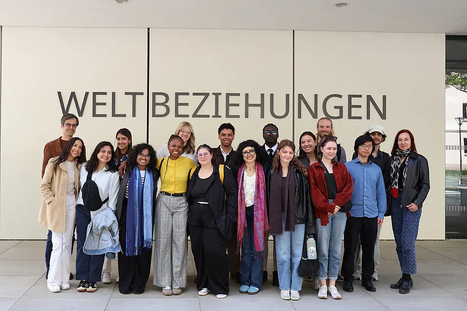 Participants in front of the Brandt School 
