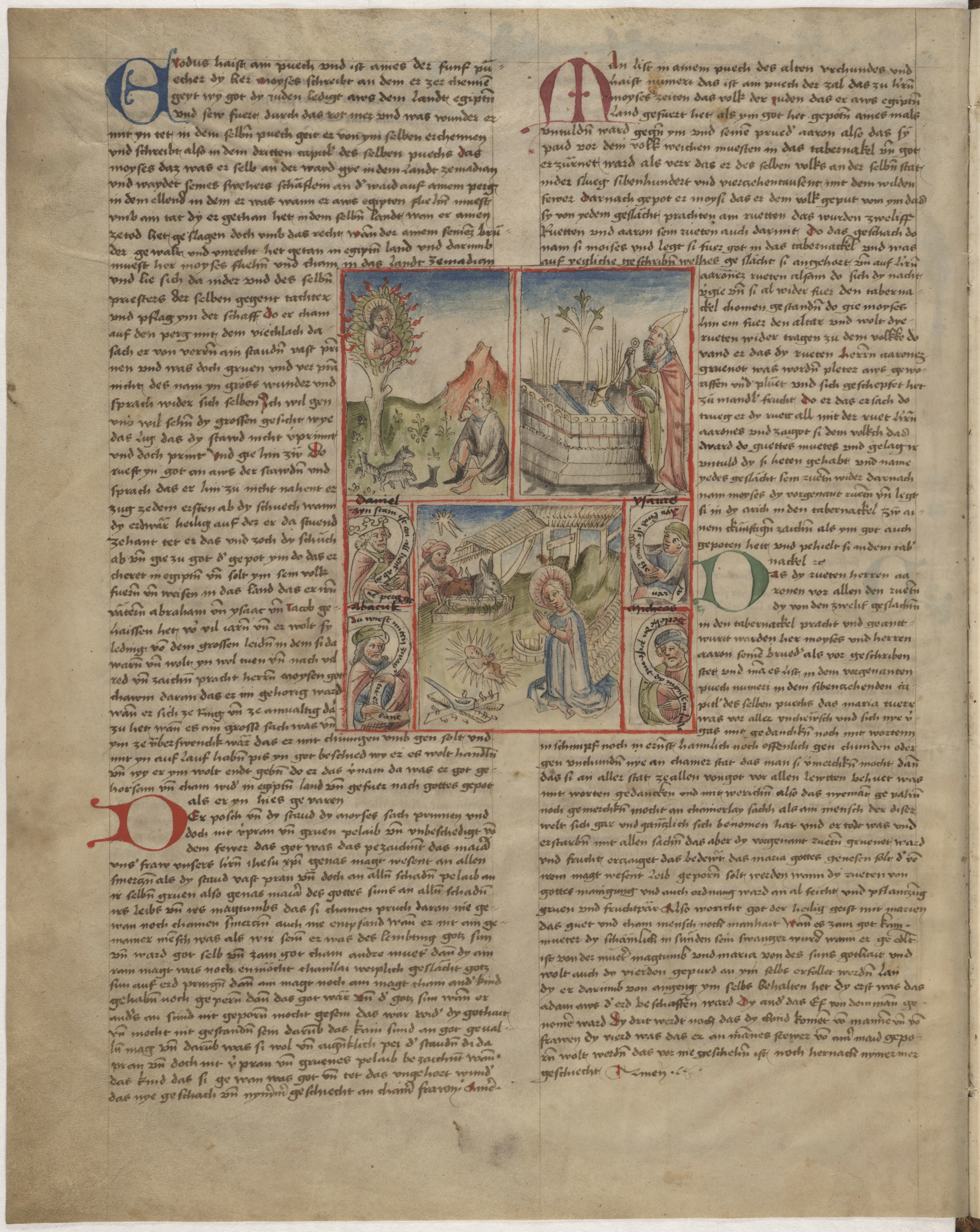 Blatt 2 verso der Biblia pauperum der Forschungsbibliothek Gotha