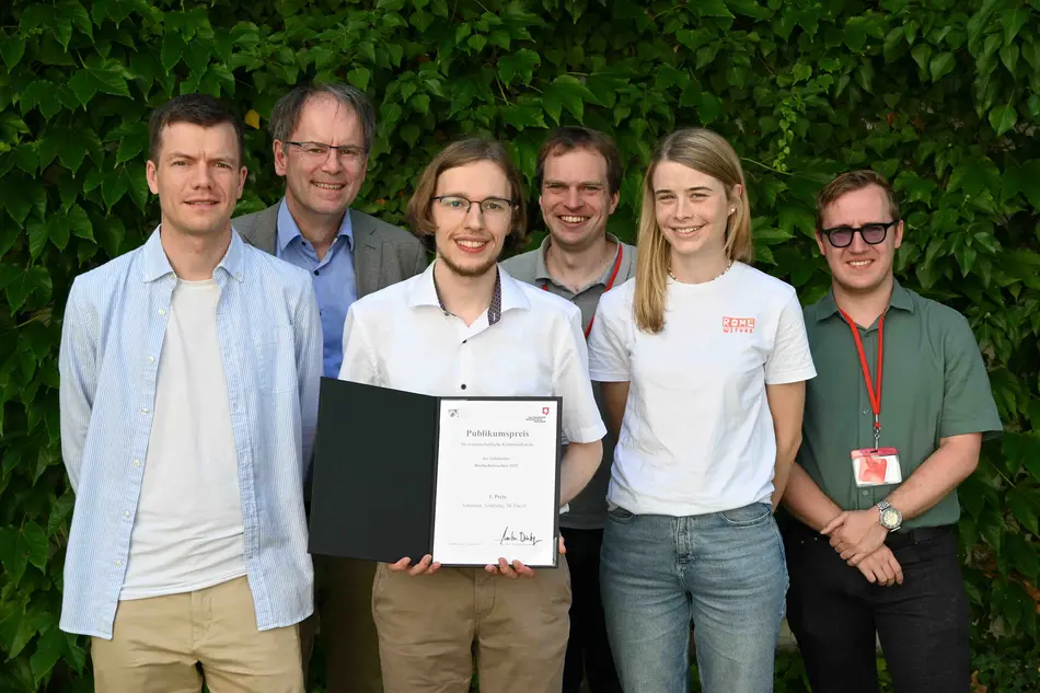 Erfurter Theologen zusammen mit dem Preisträger Johannes Tomberg bei den Salzburger Hochschulwochen.
