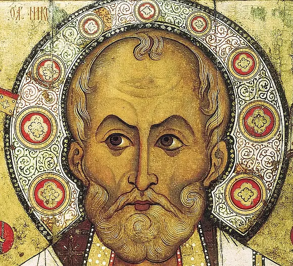 Ikone des hl. Nikolaus, 1294. St.-Nikolaus-Kirche in Novgorod 