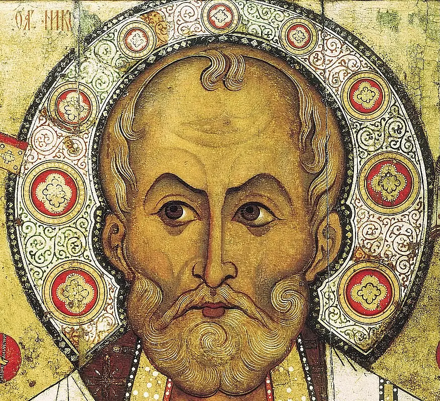 Ikone des hl. Nikolaus, 1294. St.-Nikolaus-Kirche in Novgorod 