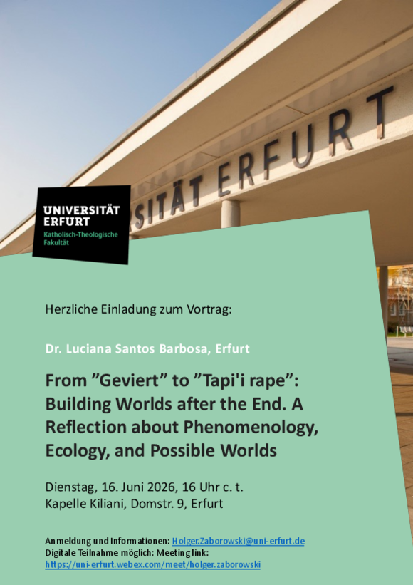 Vortragsankündigung