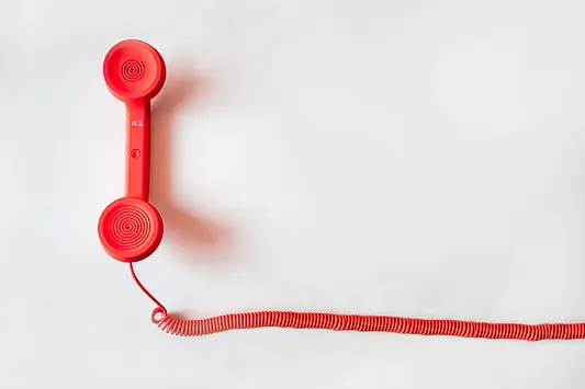 Contact Person red telephone