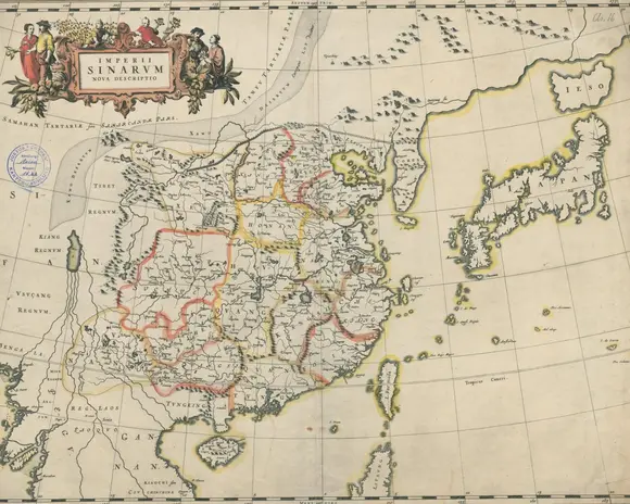 Karte von China, Joan Blaeu (1596-1673)