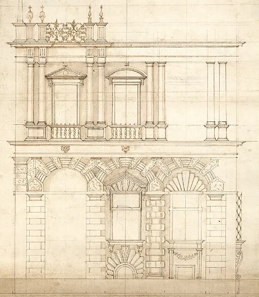 Strada's design for the Munich Antiquarium, 1569