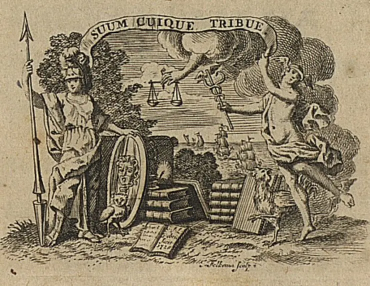 Vignette (Bild) von Pufendorf von 1752