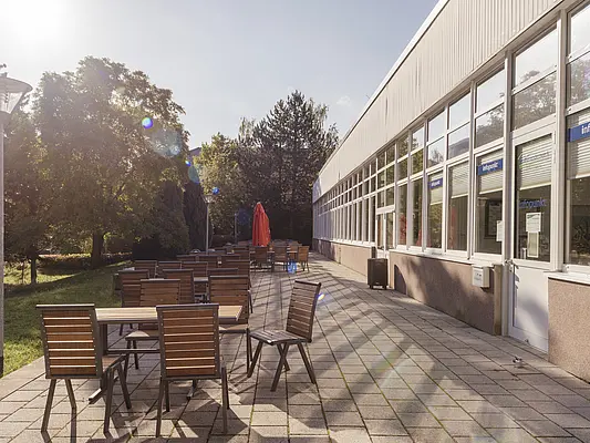 Exterior view of the cafeteria