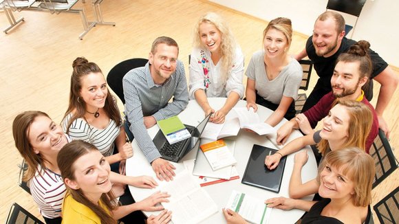 Gruppe von Studierenden der Kommunikationswissenschaft, Universität Erfurt