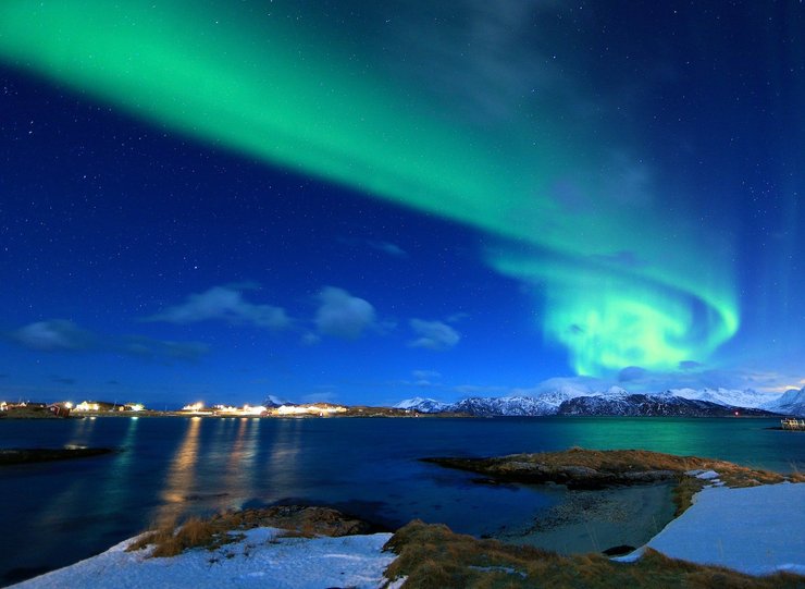 Nordlichter über Norwegen (gemeinfrei)