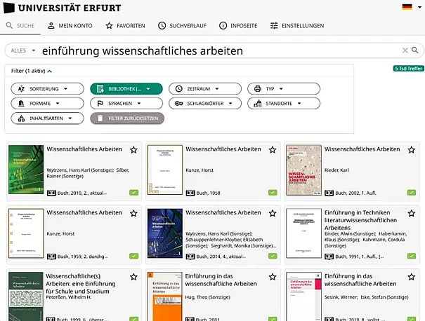 Screenshot der Benutzeroberfläche von Discovery