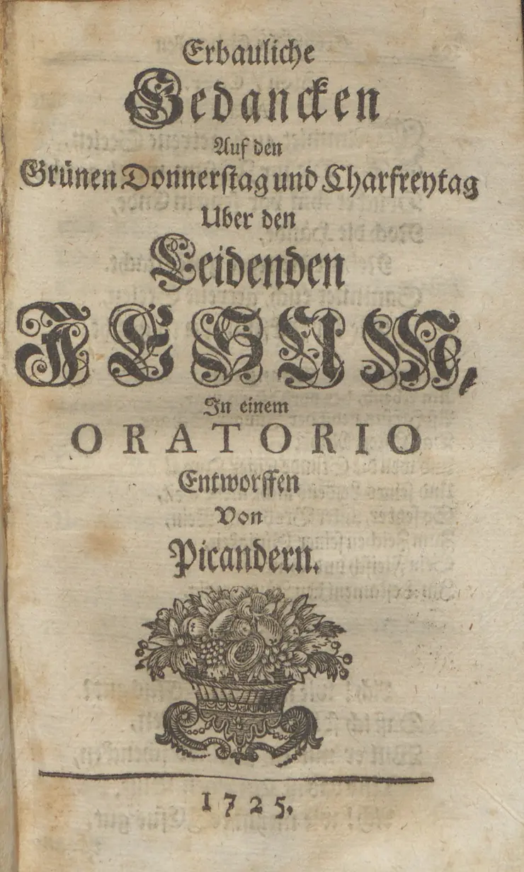 Textdruck von Bachs Passionsoratorium