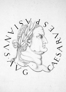 Illustration of a Vespasian coin in Jacopo Straka's Magnum ac Novum Opus