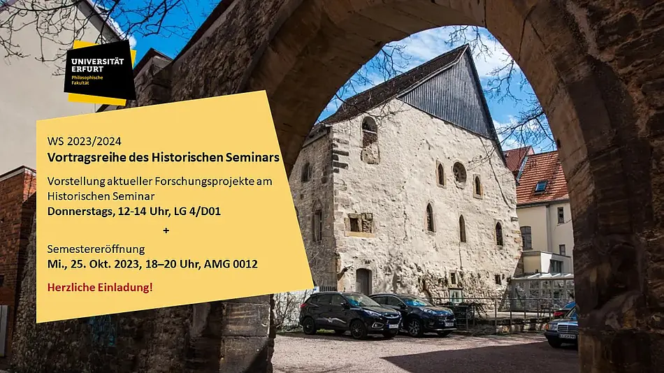 dekoratives Bild mit alter Synagoge in Erfurt 