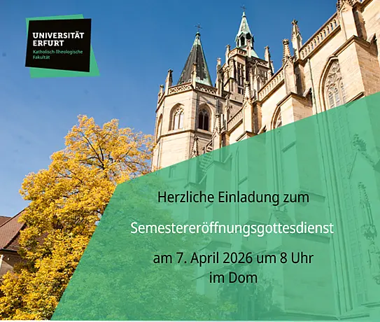 Rückansicht des Erfurter Doms aus der Perspektive der Domstraße