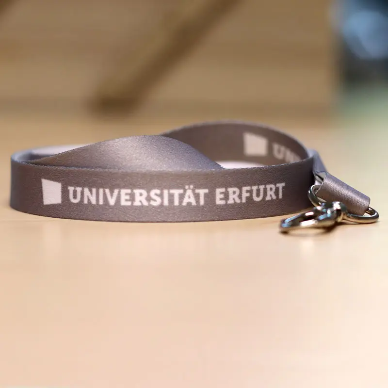 Schlüsselband mit Logo der Uni Erfurt