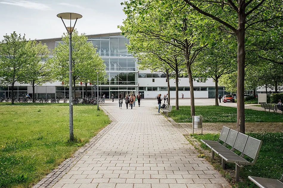 Weg zur Universitätsbibliothek Erfurt