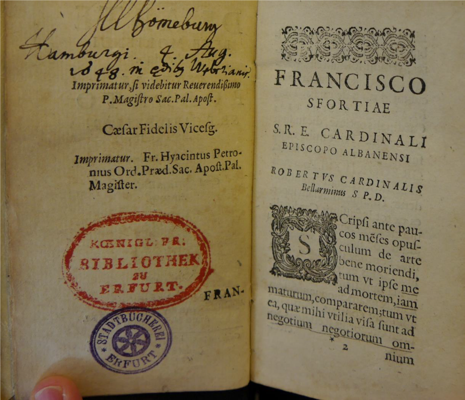 Book by an Italian author from Boineburg's estate