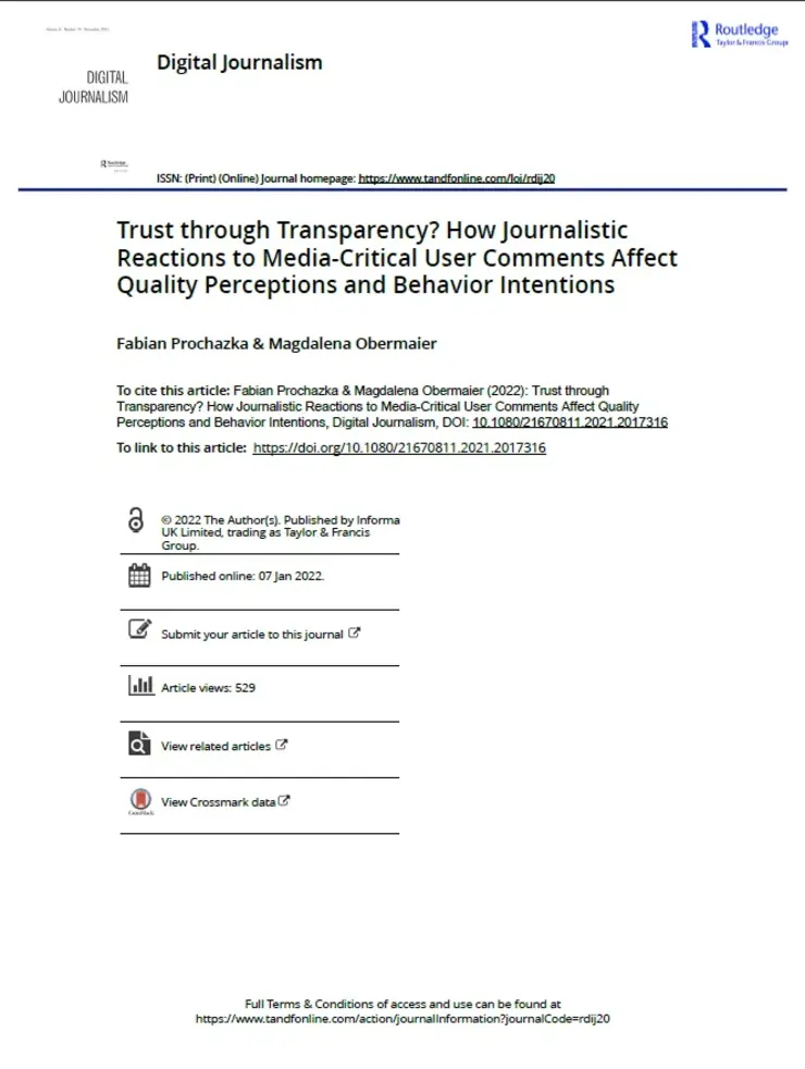 [Translate to English:] Trust through transparency