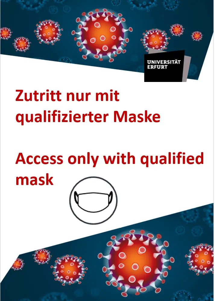 Qualifizierte Maske in der Universität Erfurt