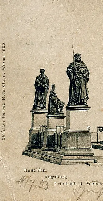 Postkarte Martin Luther Denkmal