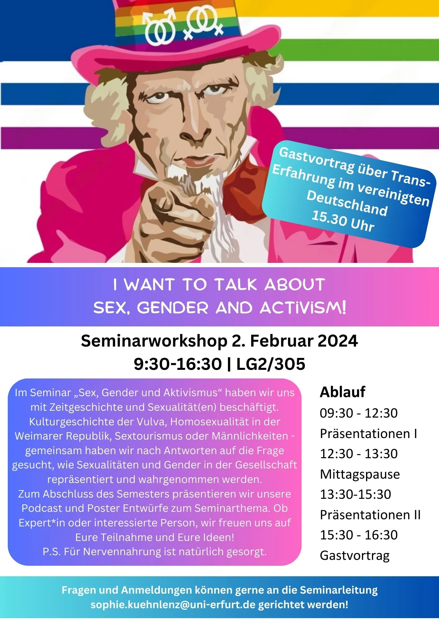 Seminarworkshops von Studierenden der Zeitgeschichte 