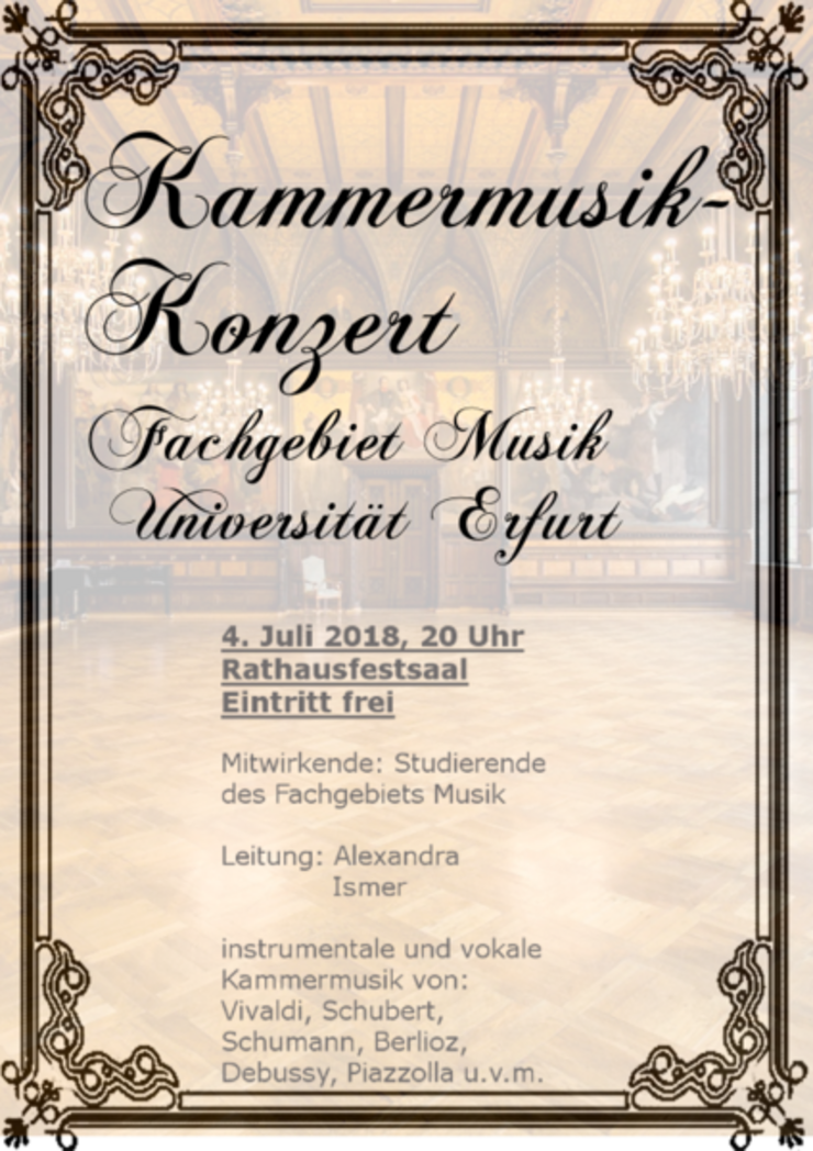 Plakat Kammermusikkonzert