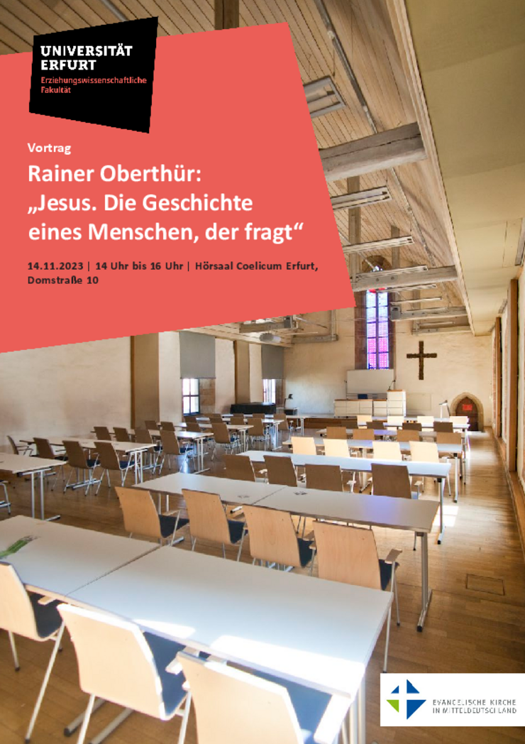 Plakat für den Vortrag Rainer Oberthür am 14.11.23