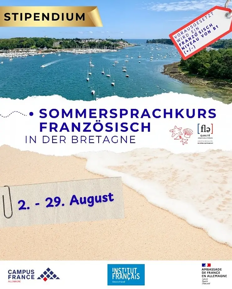Plakat Sommersprachkurs Französisch in der Bretagne 2026