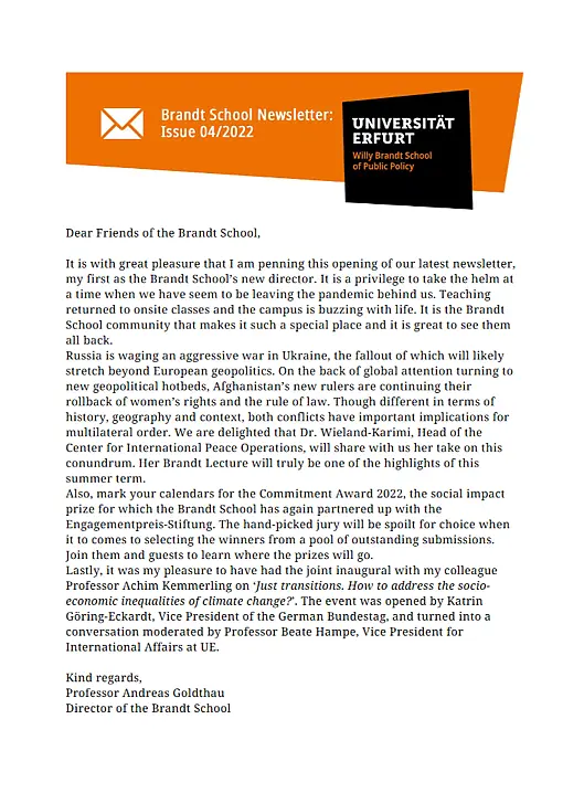 Fourth newsletter 2022