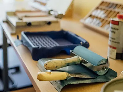 Malersachen in der Lernwerkstatt