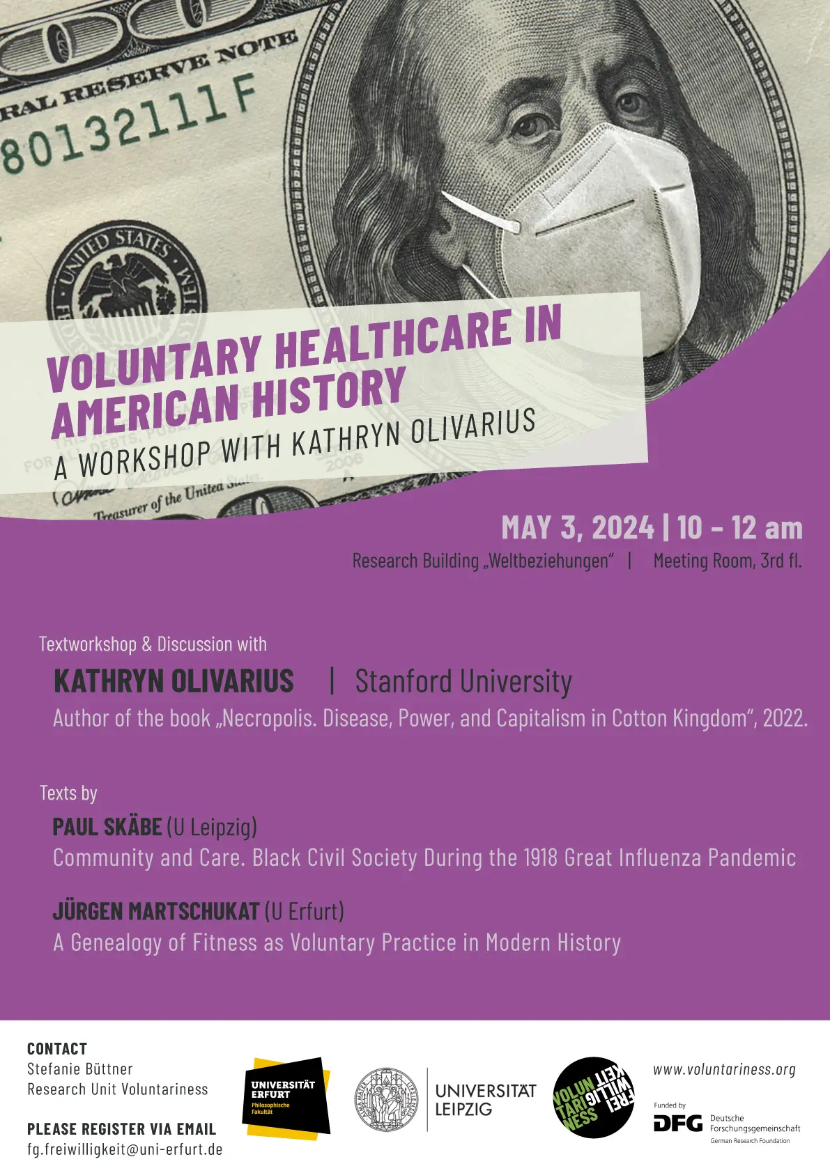 Poster zum Workshop "Voluntary Healthcare in North American History"