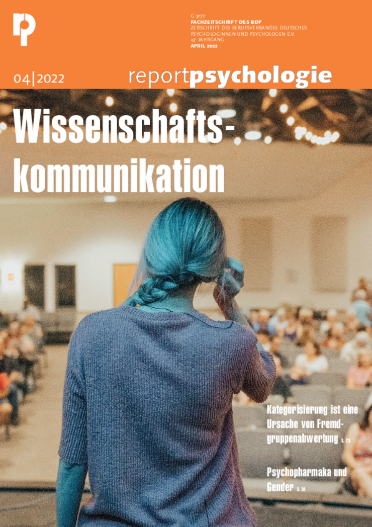 Cover Report Psychologie 4/22 (Deutscher Psychologen Verlag GmbH)