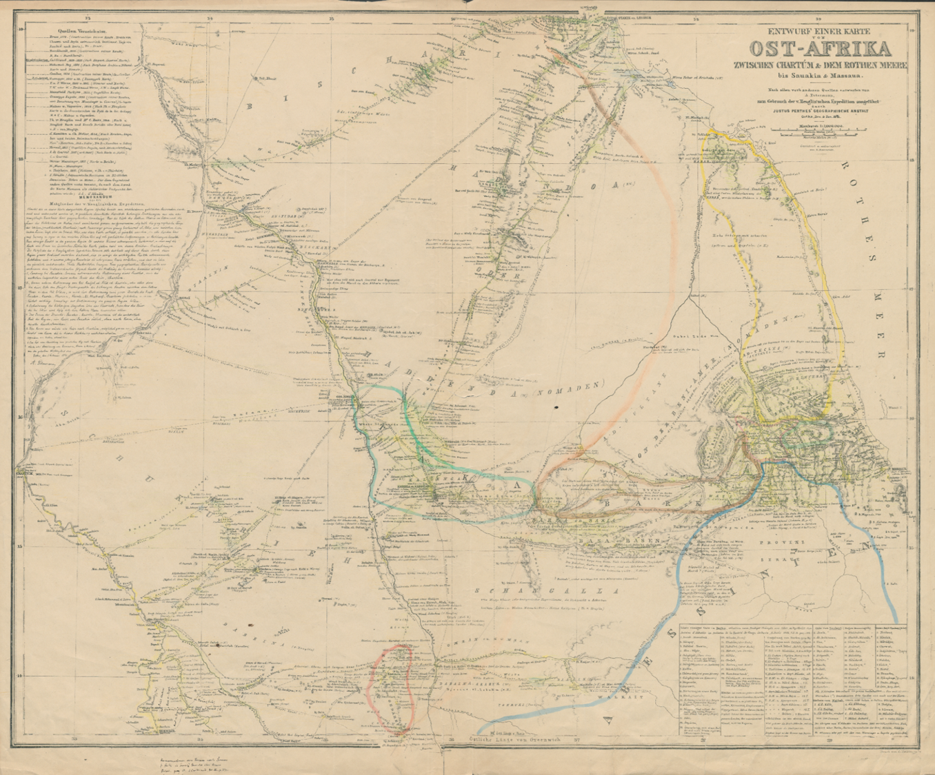 Karte Petermann Ost-Afrika