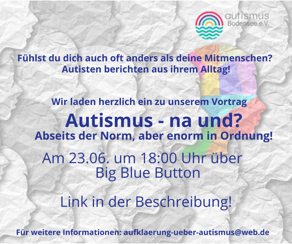 Autism So What Off The Norm But Enormously All Right Universitat Erfurt