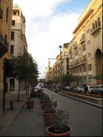 Eine STraße im Foch-Allenby-Viertel in Beirut-Downtown