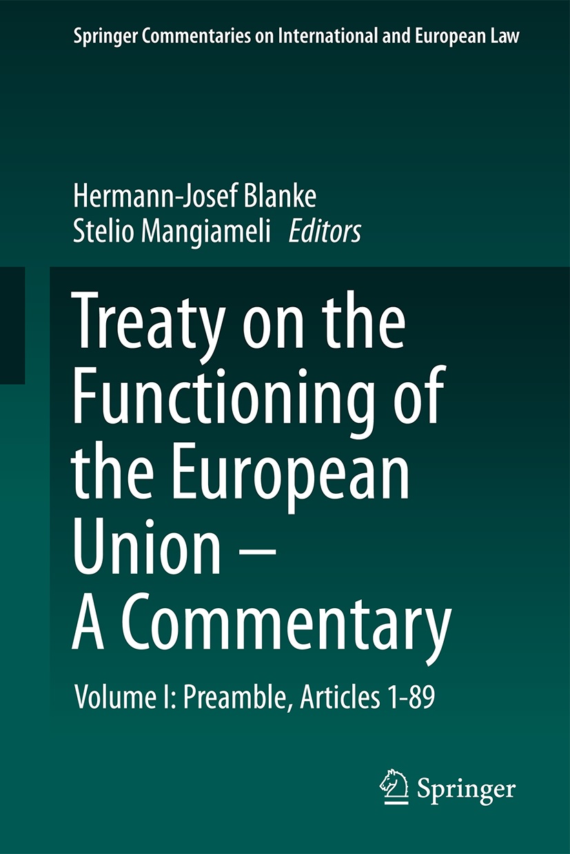 Buchcover: Blanke/Mangiameli, TFEU-Commentary, Heidelberg 2021